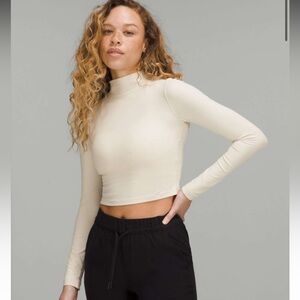 Lululemon All Aligned Mock-Neck top - white opal